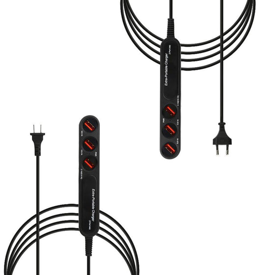 Multi-use 3-USB Output Ports Travel Wall Hub Power - digitaldeviant