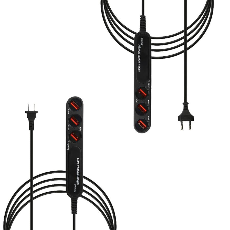 Multi-use 3-USB Output Ports Travel Wall Hub Power - digitaldeviant